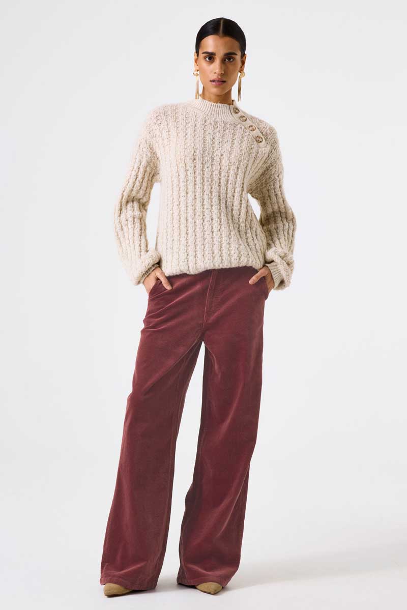 Dark Red Corduroy Trousers