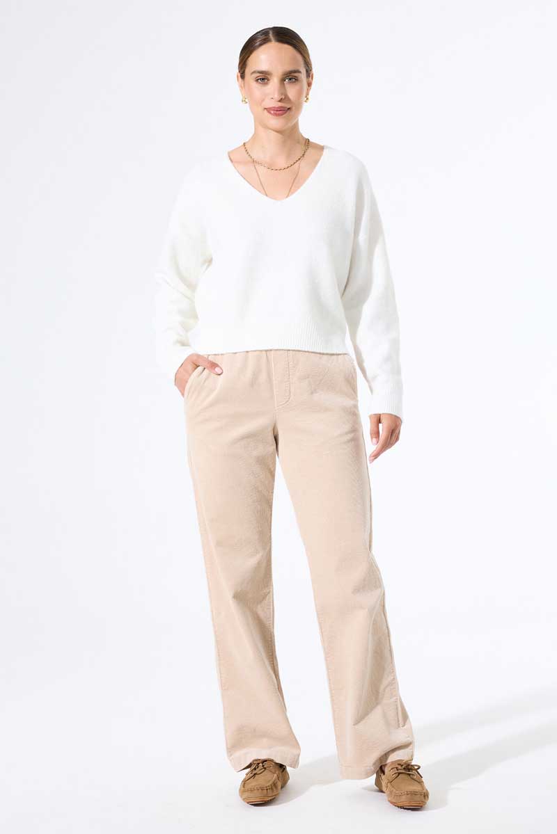 Beige Corduroy Pants