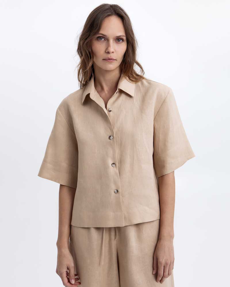 Greek Archaic Kori Linen Shirt