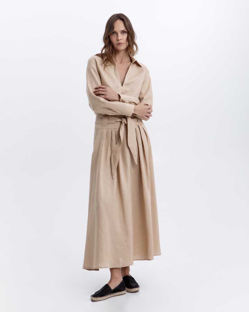 Greek Archaic Kori Linen Skirt