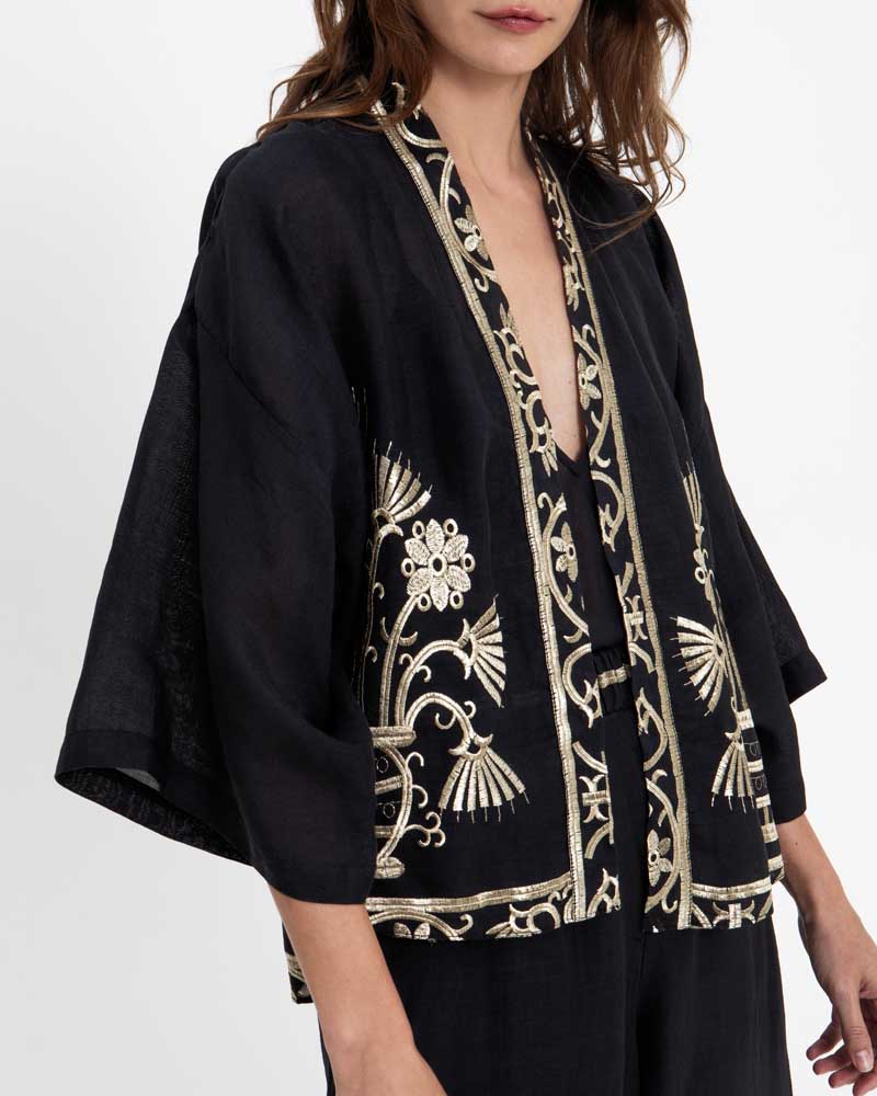 Greek Archaic Kori Cropped Kimono